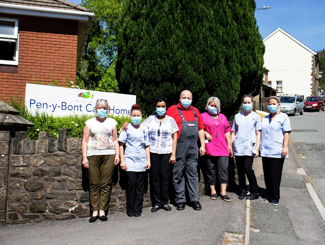 Staff at Pen-y-Bont Care Home