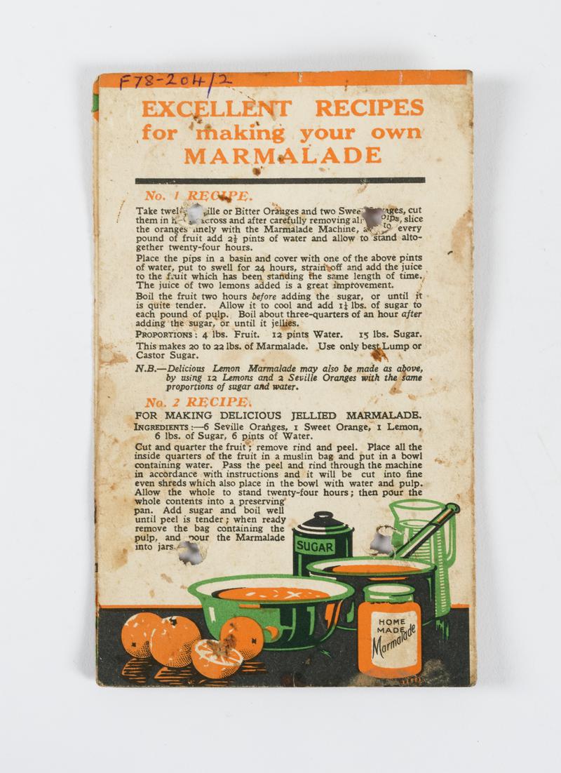 marmalade cutter - instructions