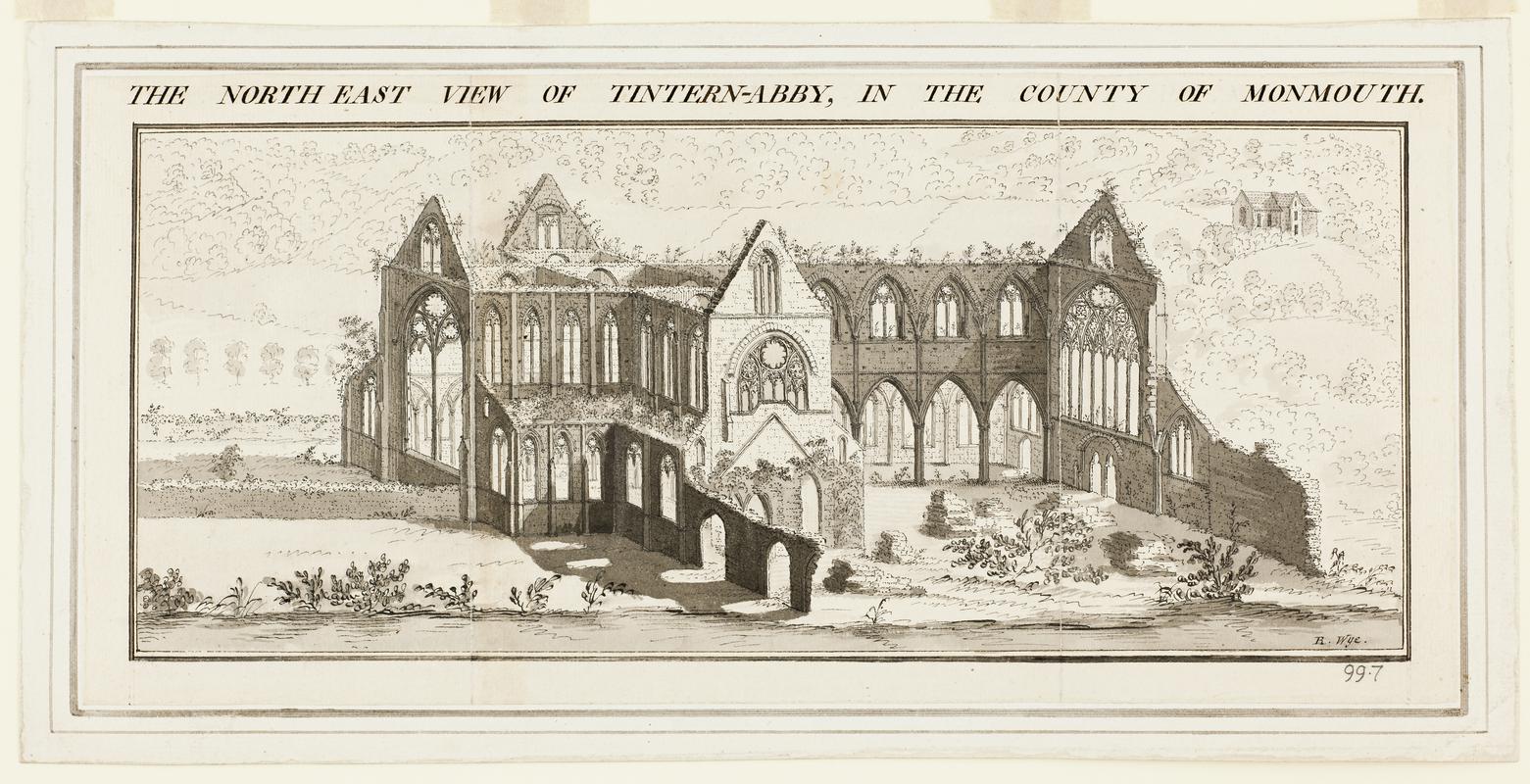 The North East View of Tintern Abbey in the county of Monmouth, 1732