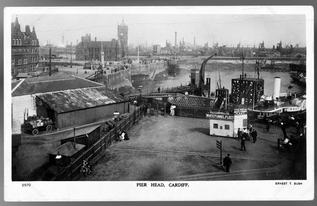 P. & A. Campbell Ltd.'s White Funnel Fleet landing stage at Pierhead, Cardiff