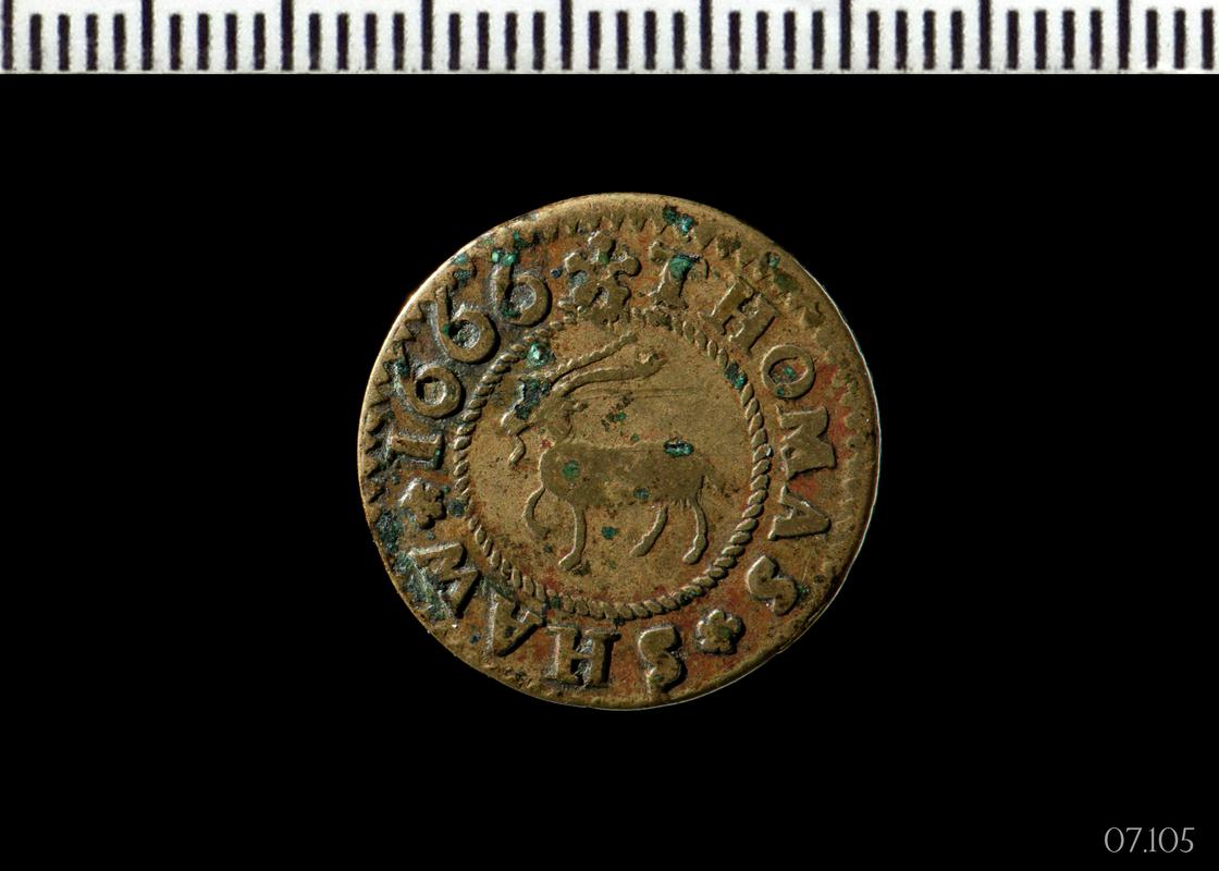 17th century private token: Denbigh