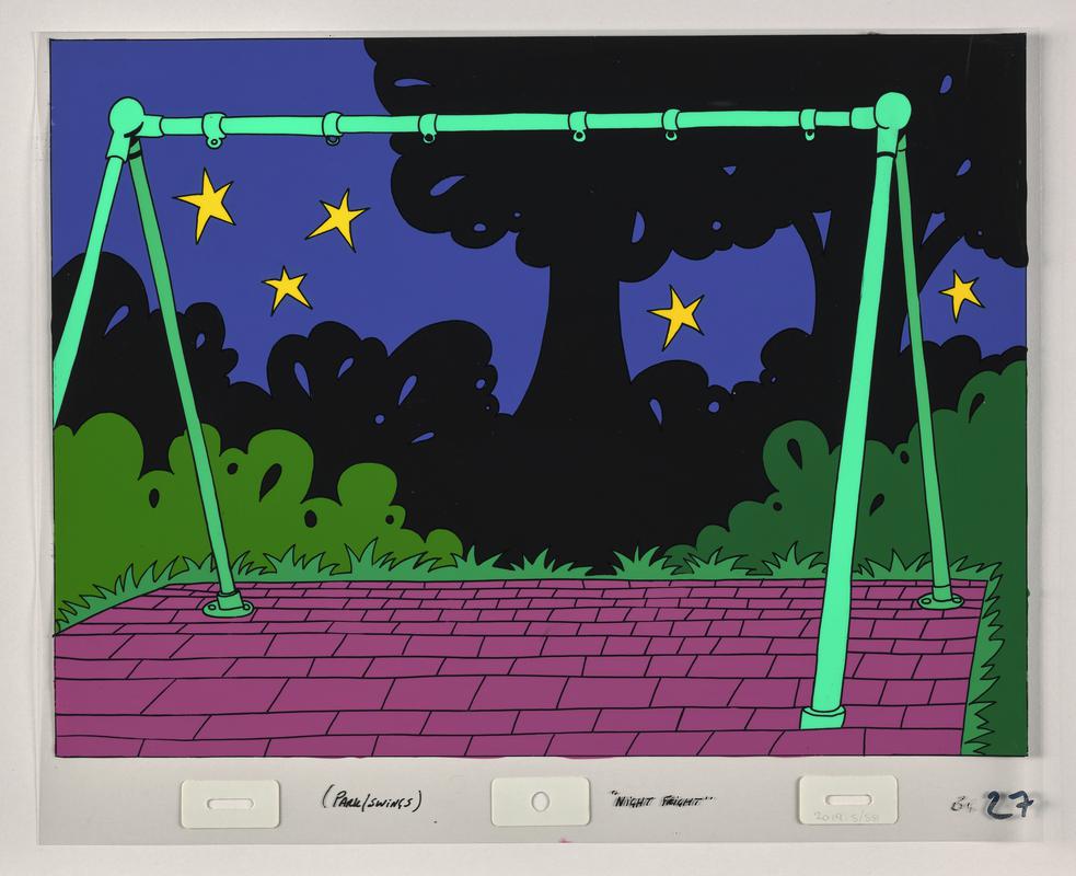 Funny Bones background animation production artwork from episode 'Night Fright'.