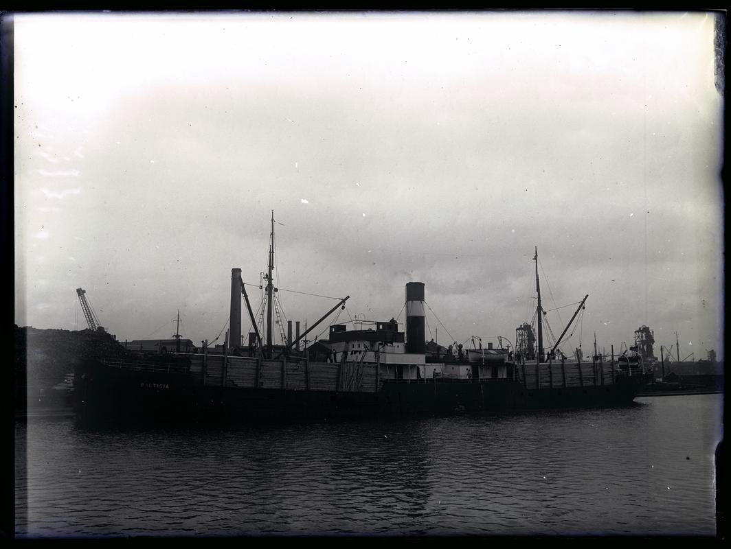 3/4 Port Bow view of S.S. BALTICIA, c.1936.