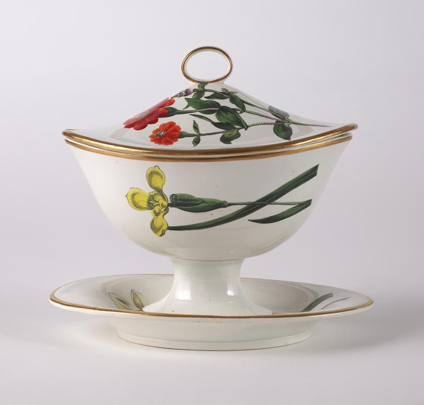 Tureen, cream, cover and stand