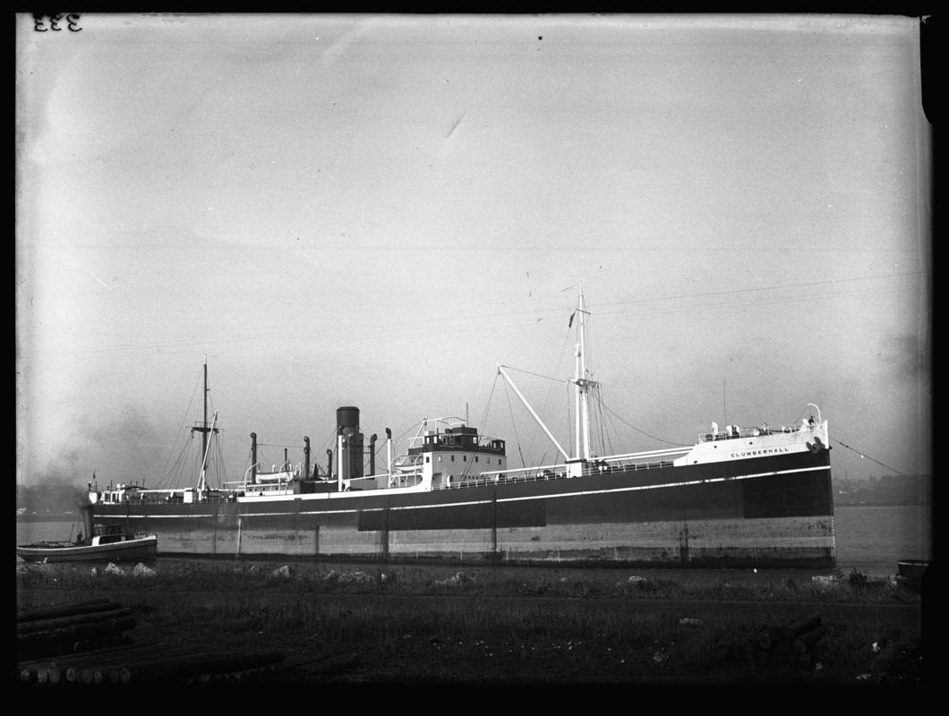 S.S. CLUMBERHALL, glass negative