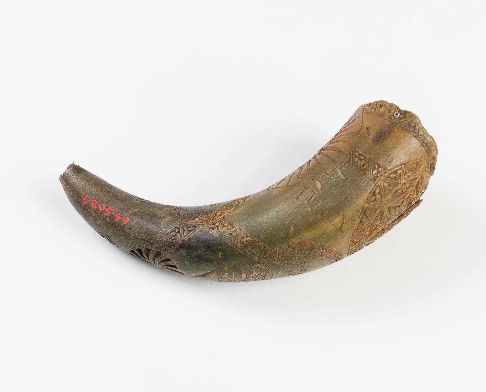 Horn, carved