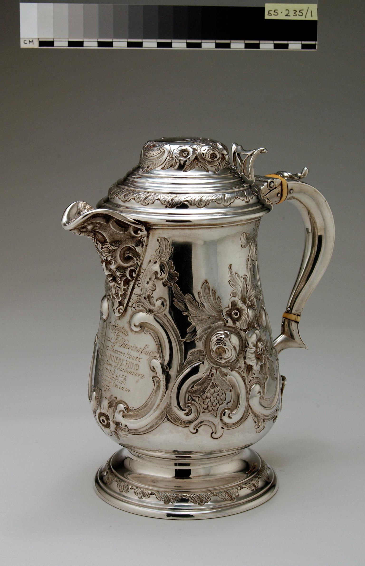 Mansion House Welsh Miners' Fund, silver ewer
