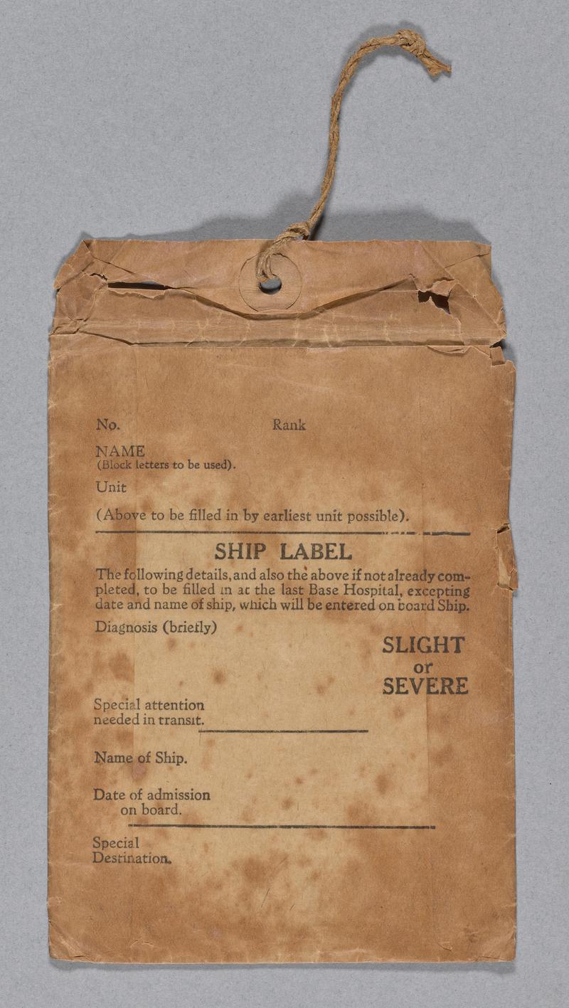 Ship Label - Ronald Holder collection