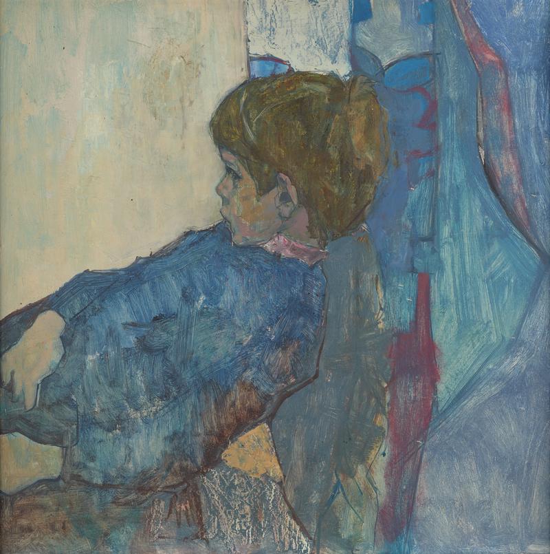 Reclining Boy in Blue