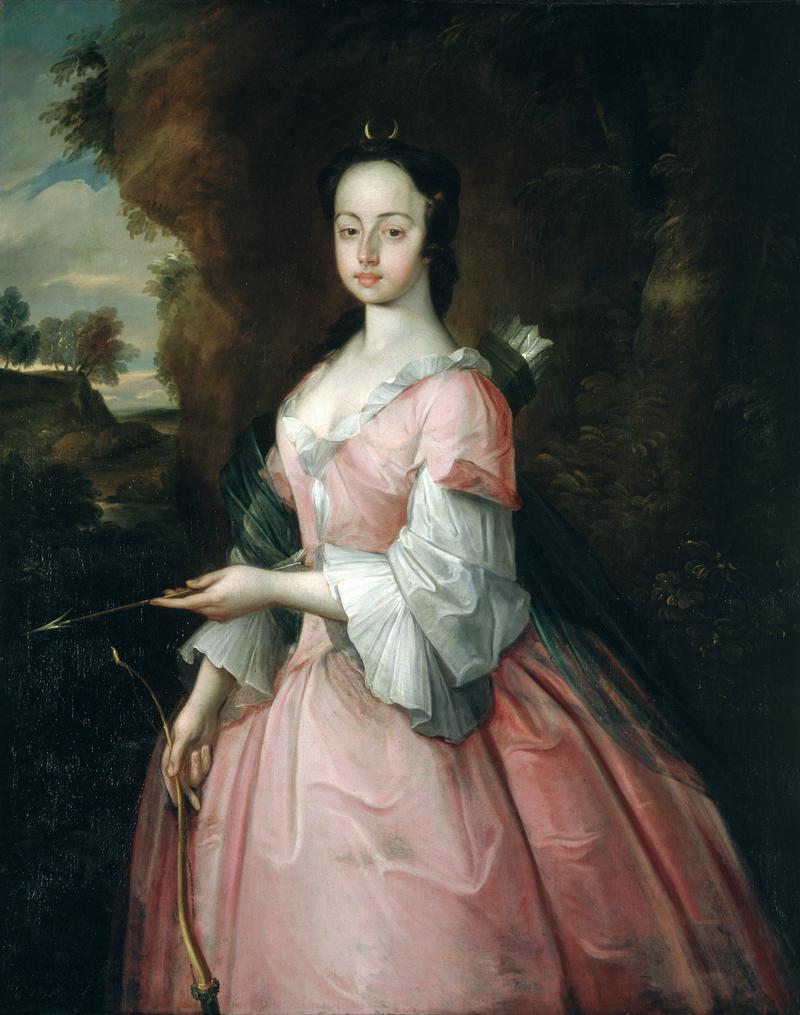 Diana Pryce (b. 1731) with the attributes of Diana
