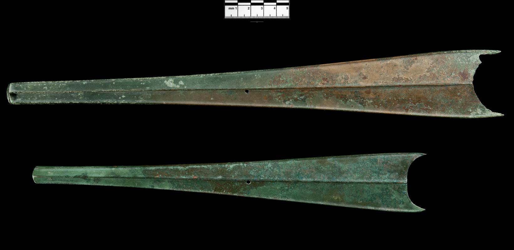 Late Bronze Age sword scabbard chapes