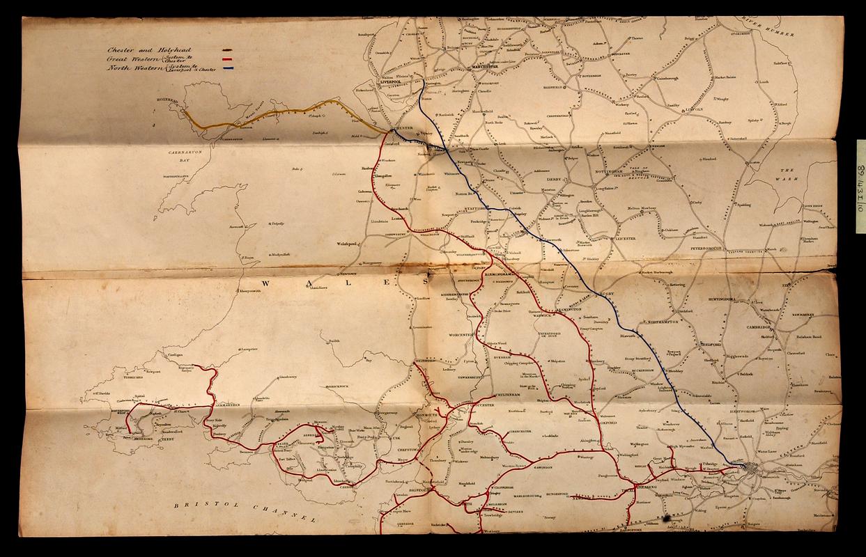 Chester & Holyhead Railway, map of Wales