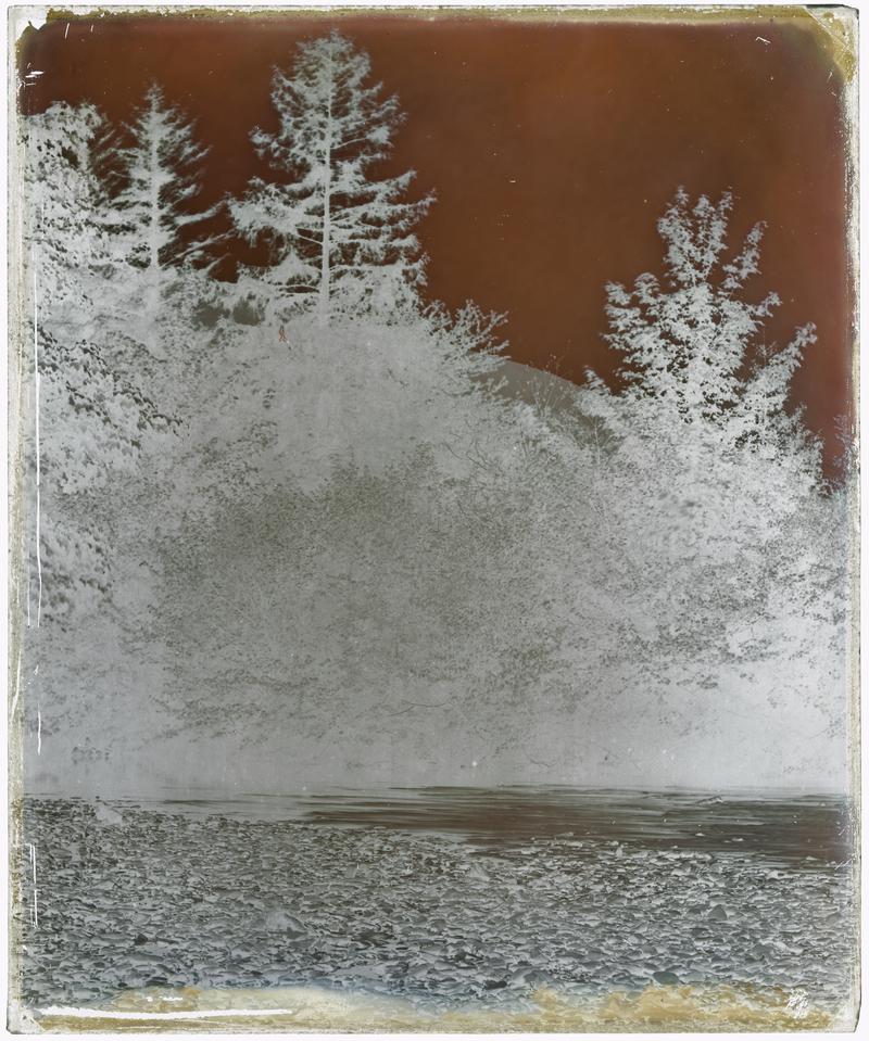 River scene at Lanelay, negative