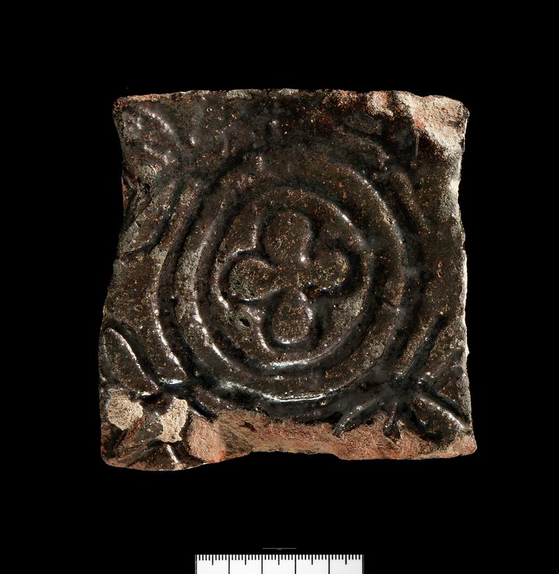 Medieval ceramic floor tile