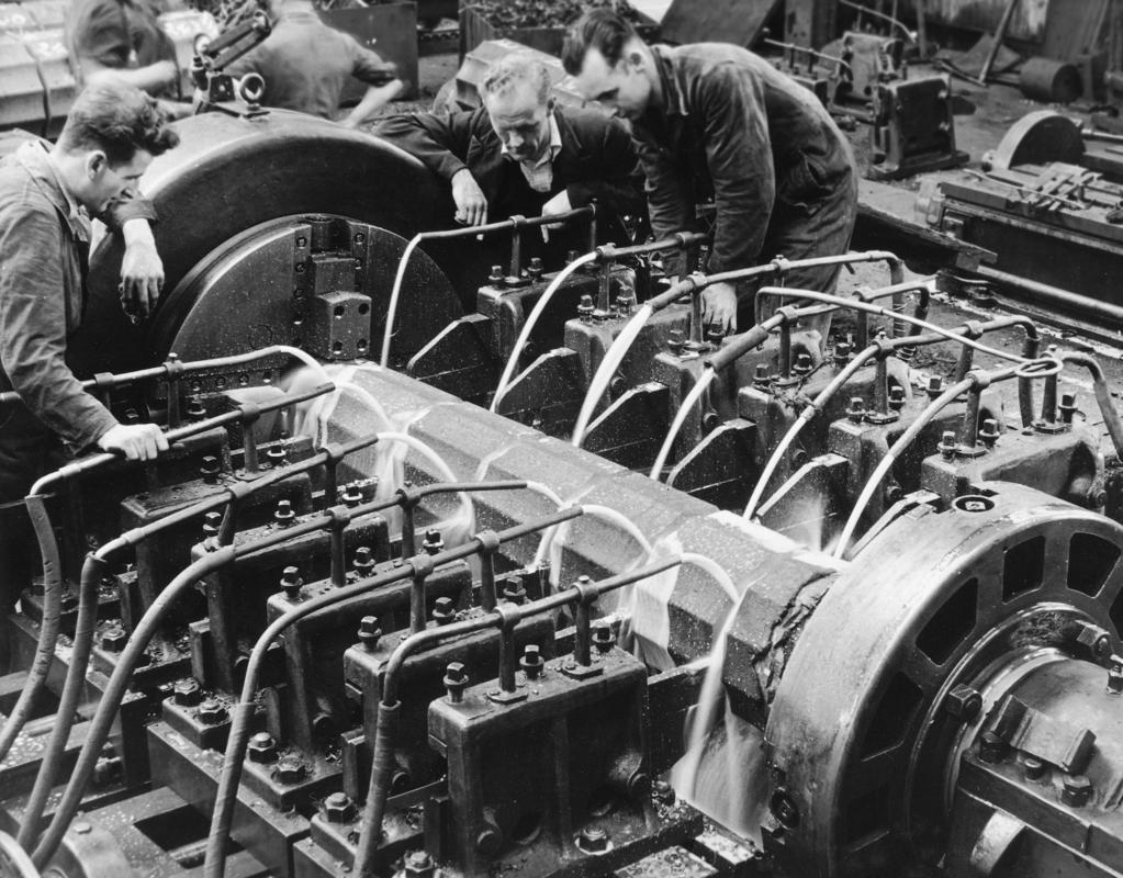 Manufacture of railway wheels, axles and tyres at Blaenavon