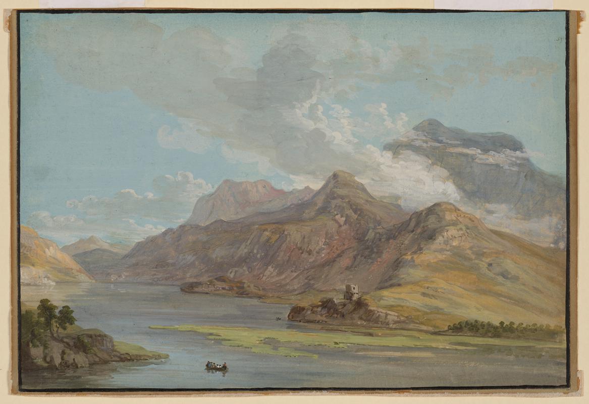 Llanberis Lake, Castle Dolbadarn and the Great Mountain Snowdon