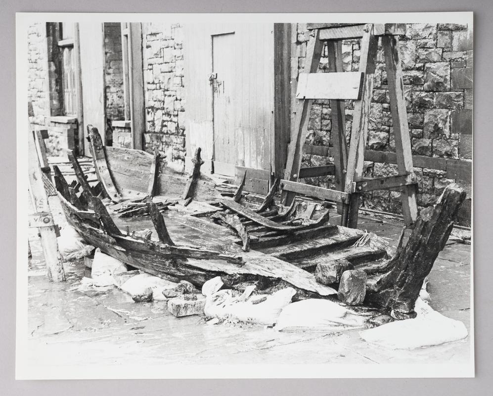 Photographic Print of Llyn Padarn slate carrying boat