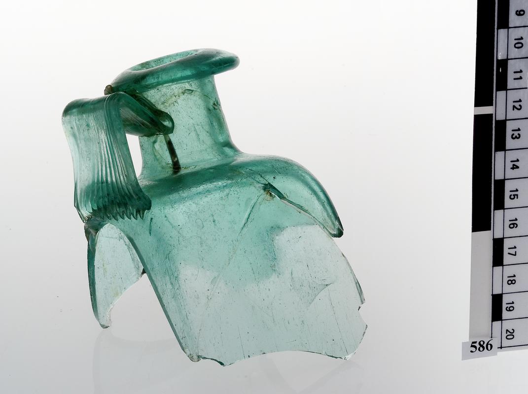 Roman glass square bottle