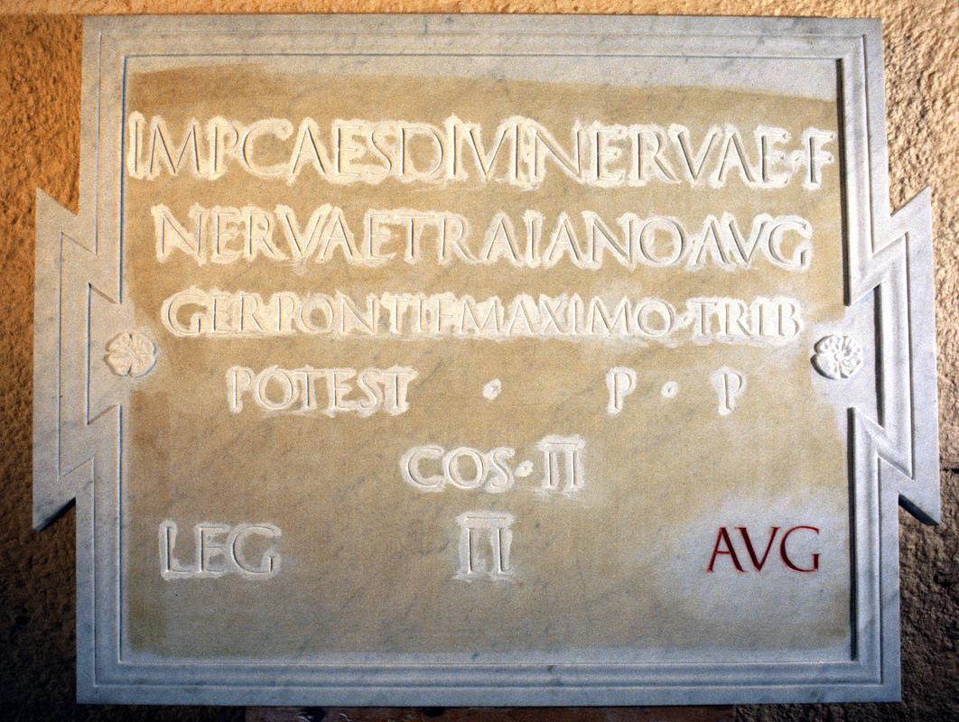 replica of the Trajanic inscription