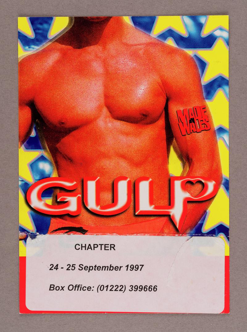 Flyer for play 'Gulp'