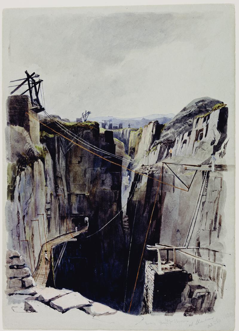Painting : "Glyn Rhonwy Quarry"