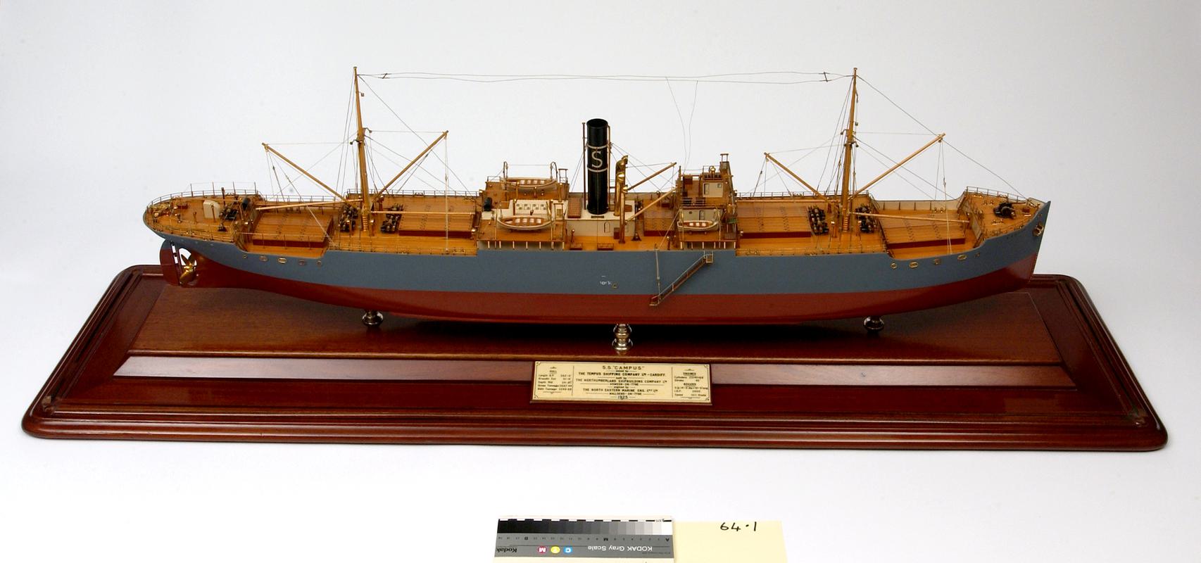 S.S. CAMPUS, full hull ship model