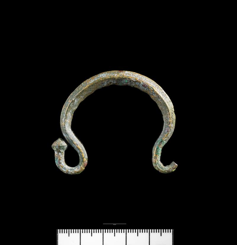 Roman copper alloy handle from casket