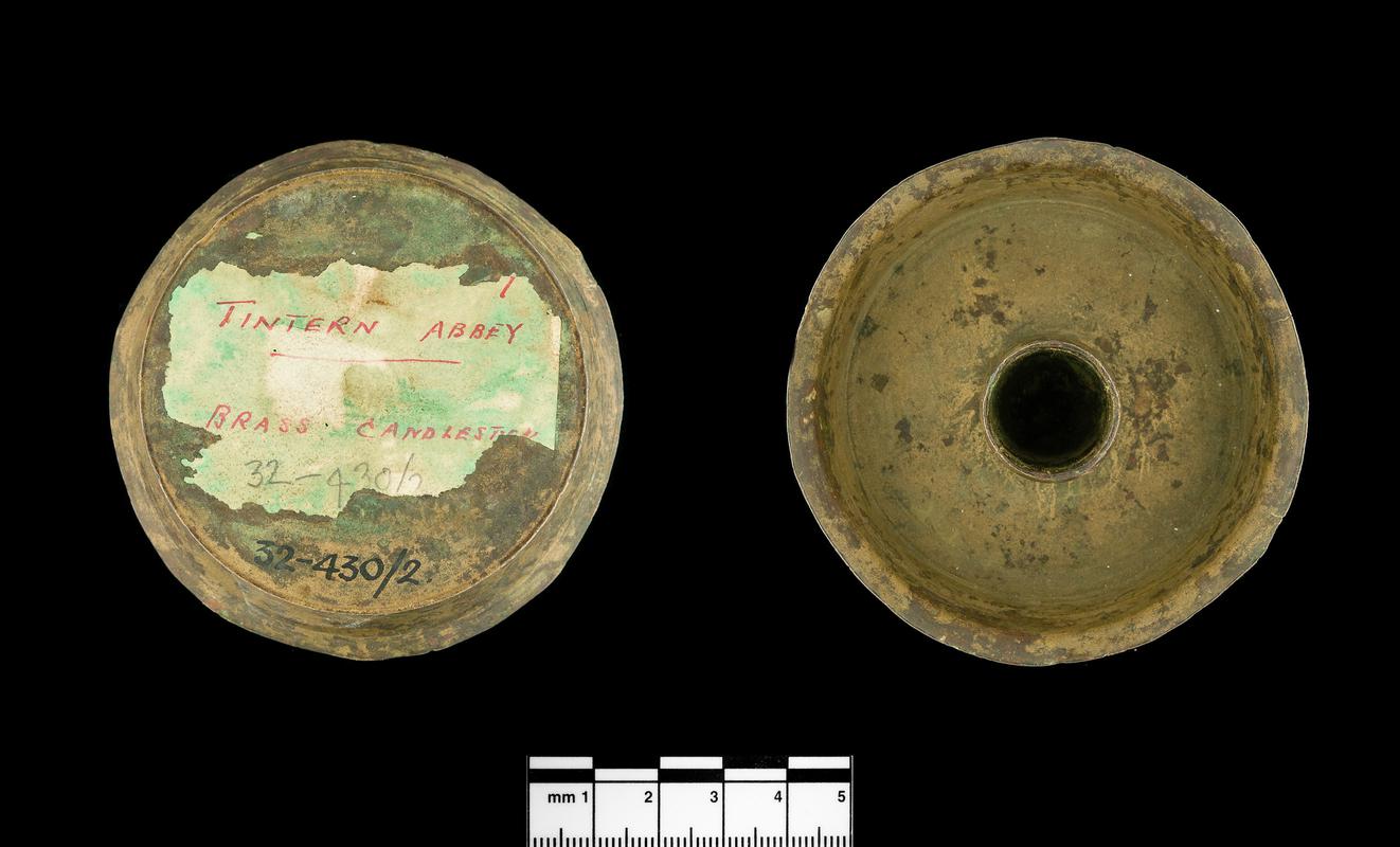 Medieval copper alloy candlestick