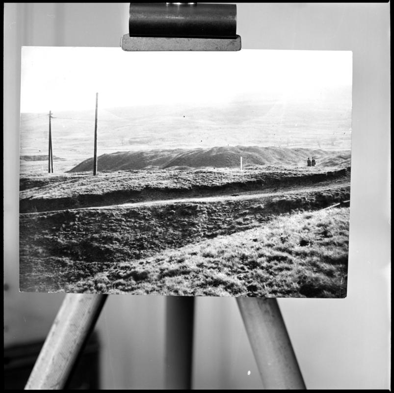 Black and white film negative of a photograph showing Coity Site, Blaenavon.  'Coity Site' is transcribed from original negative bag.
