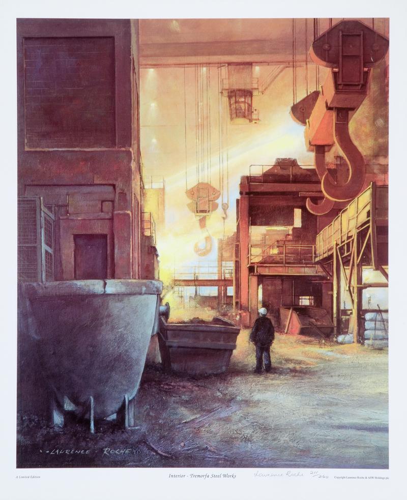Print : Interior of Tremorfa Steelworks (Roche)