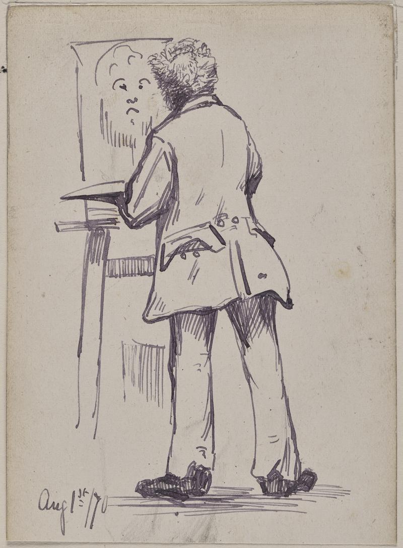 Astudiaeth o ffigwr gwrywaidd wrth îsl