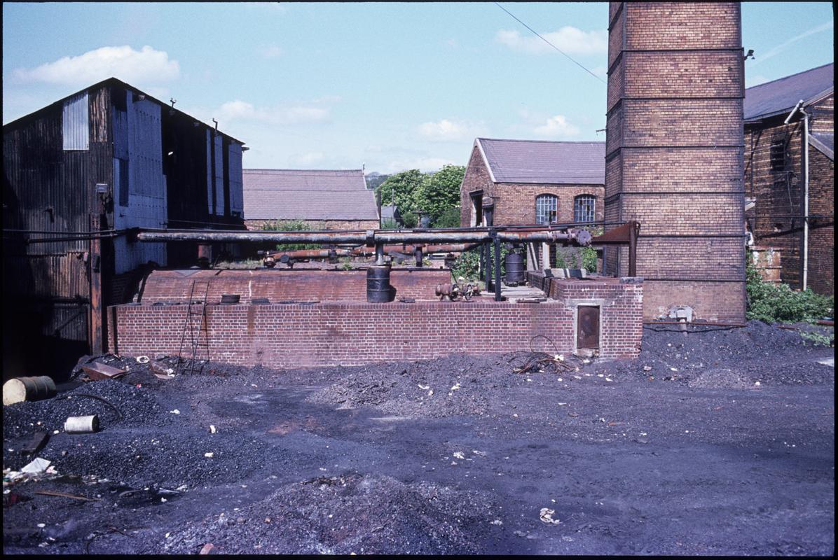 Colour film slide showing a surface view of Morlais Colliery, 13 May 1981.