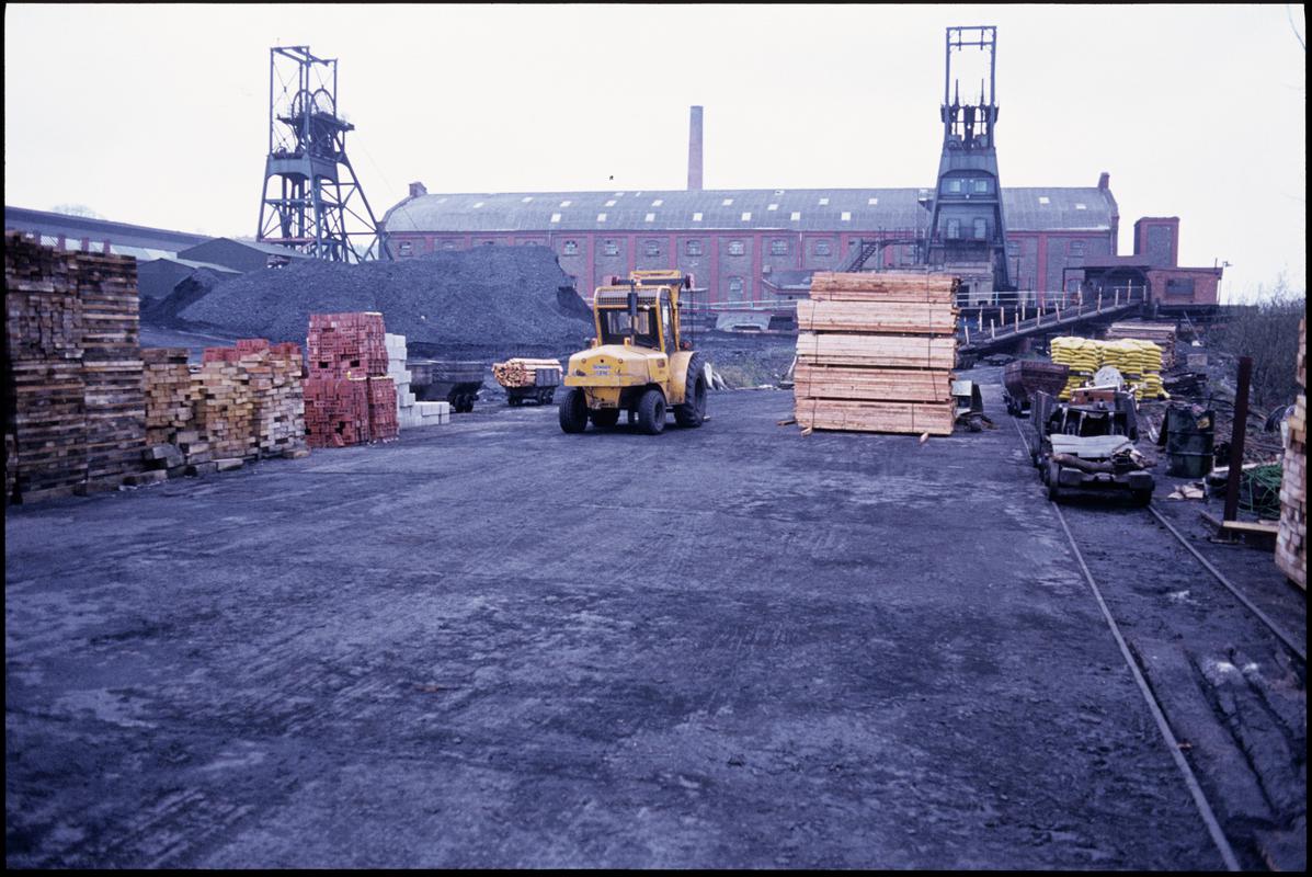 Colour film slide showing a general view of Penallta Colliery, 1981.
