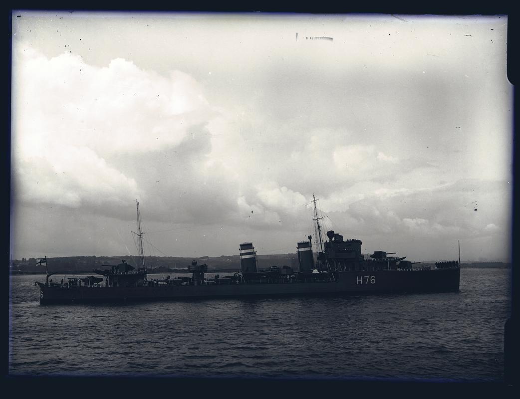 H.M.S. FURY, glass negative