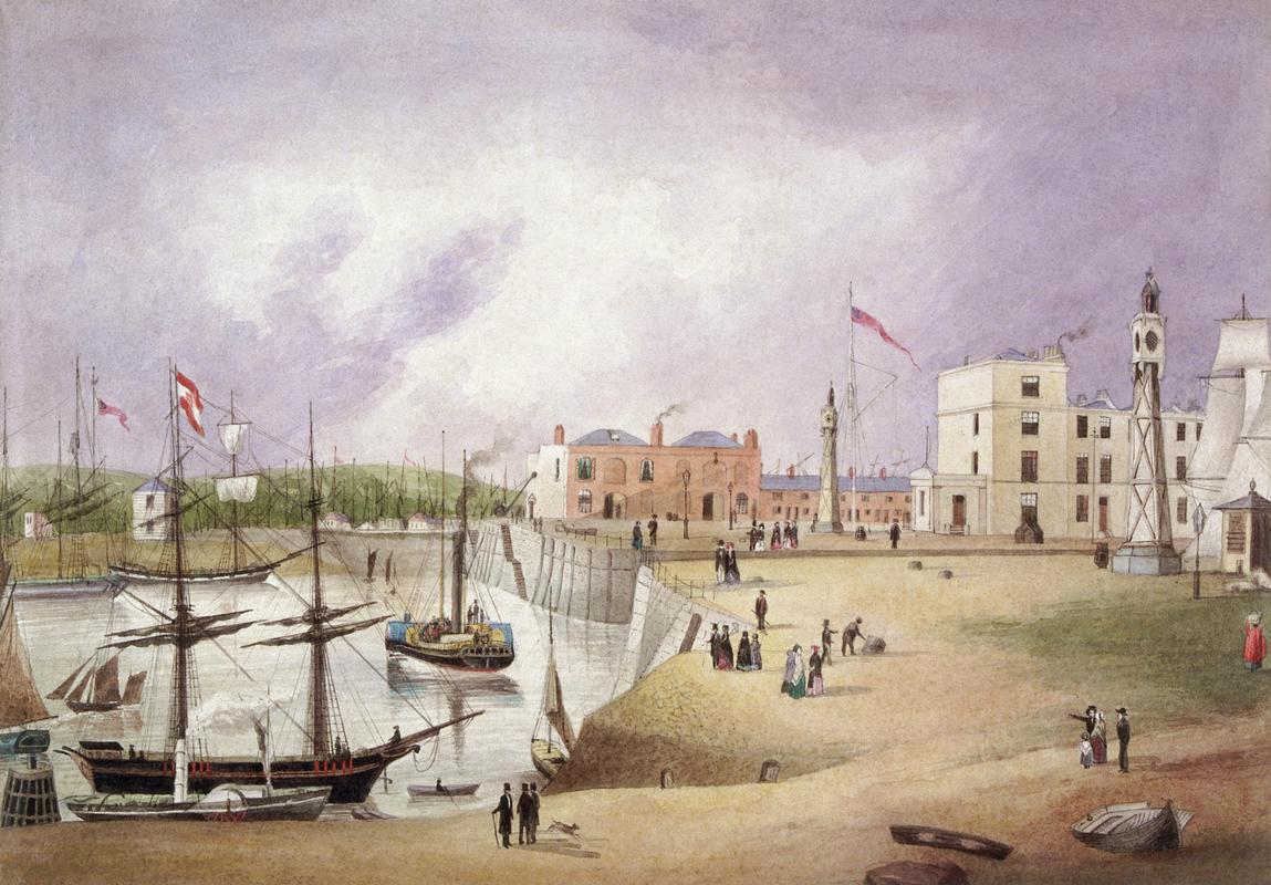 Cardiff Docks in c. 1850