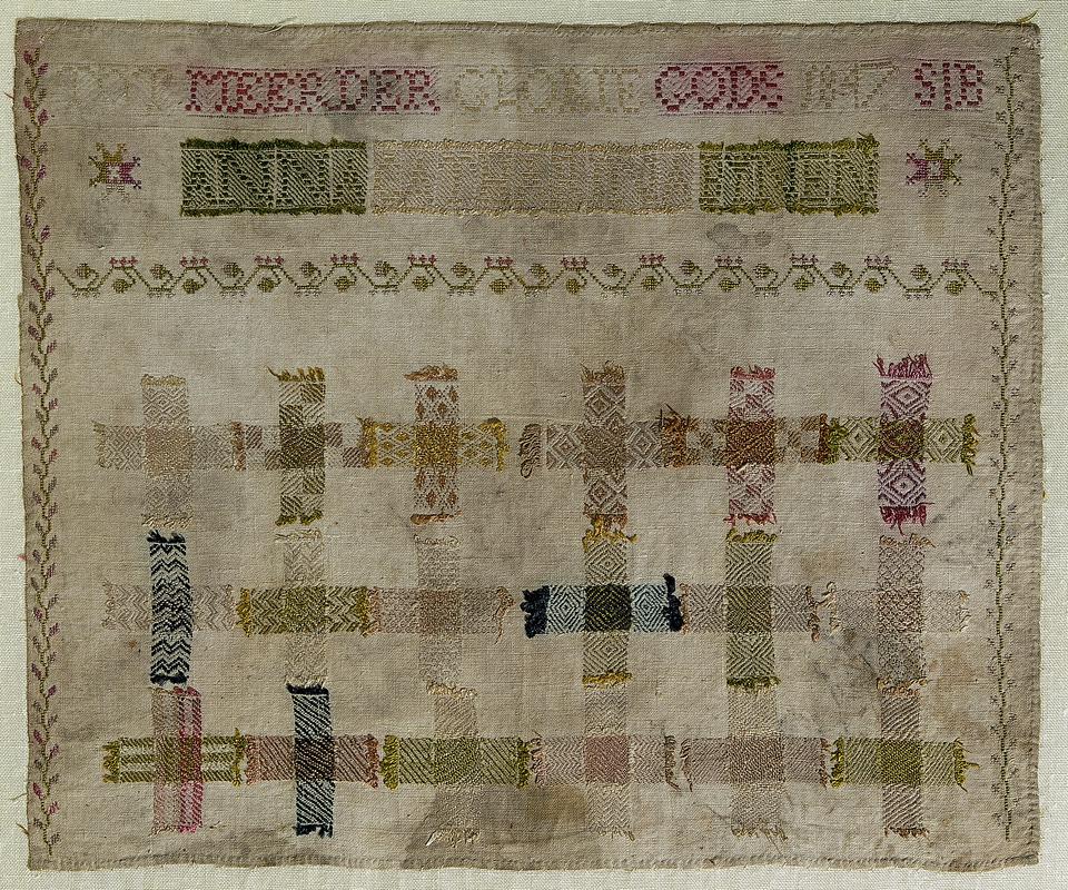 Sampler (darning), made in the Netherlands, 1847