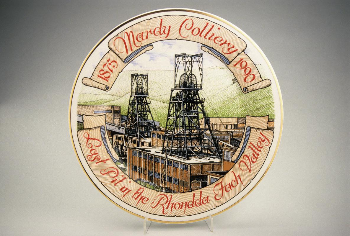 Commemorative Plate, 'Mardy Colliery'