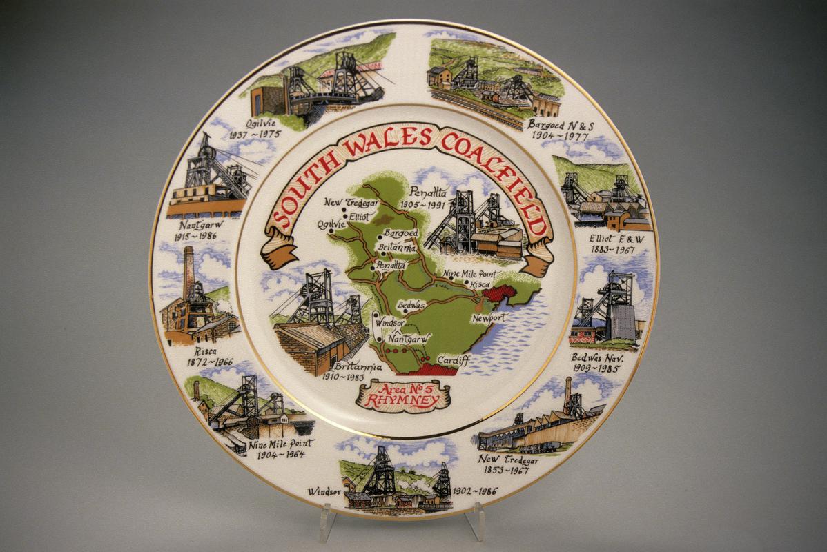 Commemorative Plate - 'South Wales Coalfield Area No.5 Rhymney'