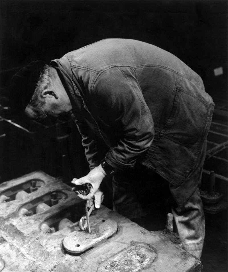 Dinorwig quarry, pattern making moulding, photograph