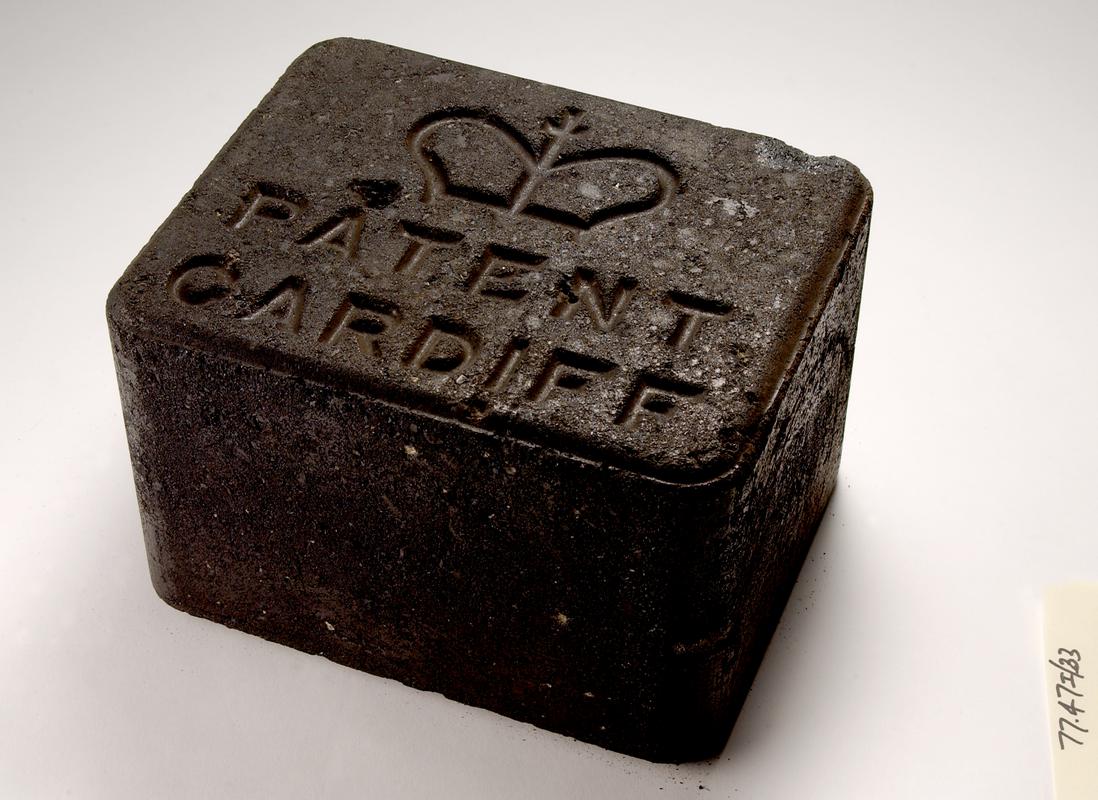 Crown patent fuel block - 28 lbs. Believed to have been taken on the Scott Expedition, 1912.