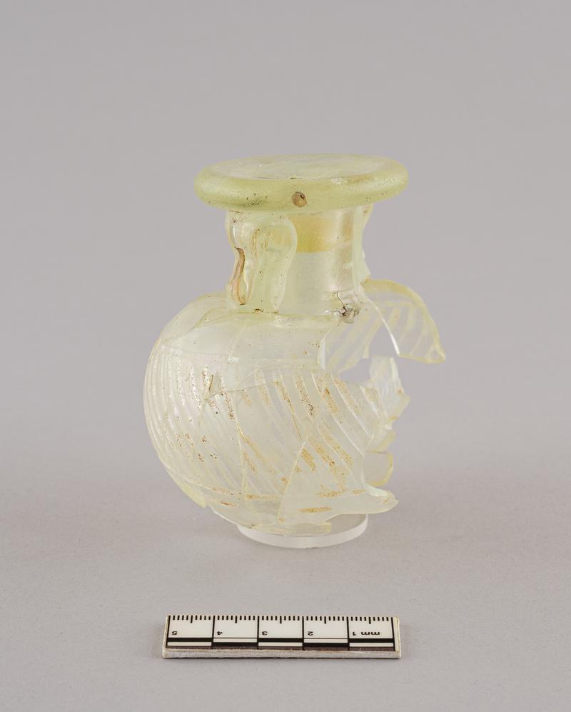 Roman glass oil flask