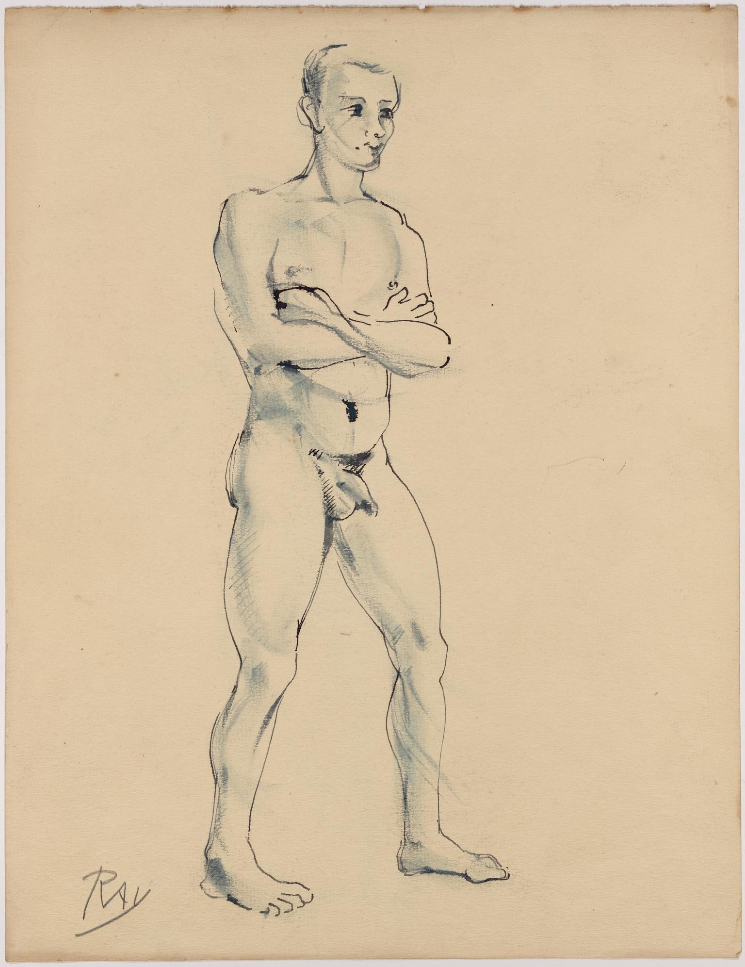 Male nude, standing