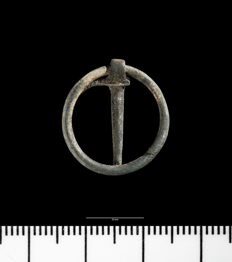 Medieval silver annular brooch