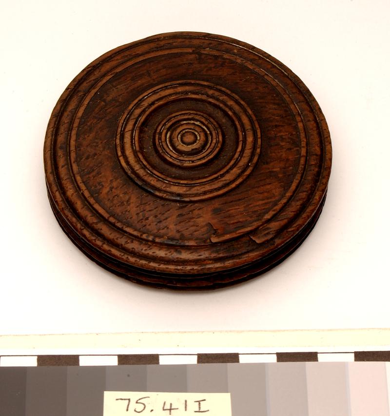 Box made from oak found at Bute Dock, 1838