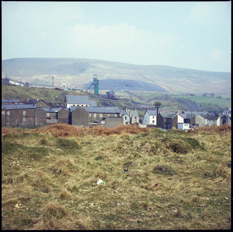 Colour film negative showing a general view of Western Colliery. 'Western' is transcribed from original negative bag.