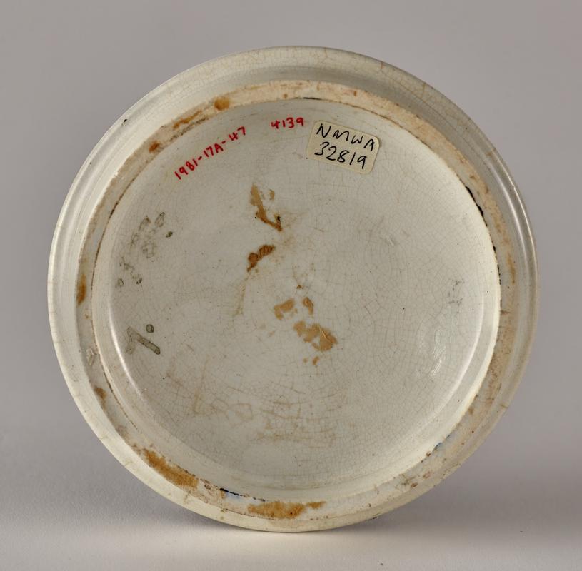 Pot-lid, 'THE CHIN CHEW RIVER', c1860