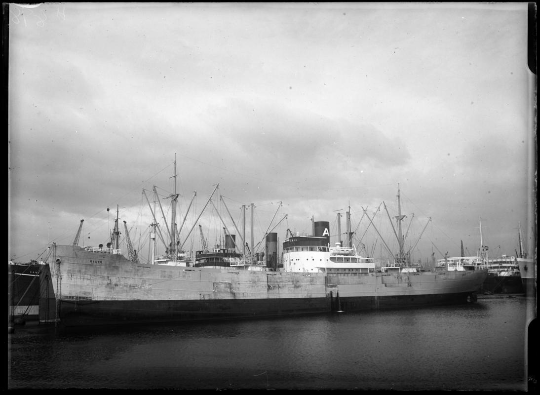S.S. DICTO, glass negative