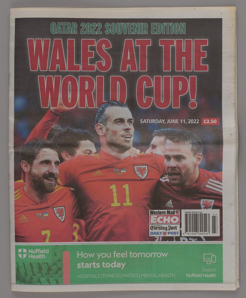 Wales at the World Cup souvenir newspaper, June 2022