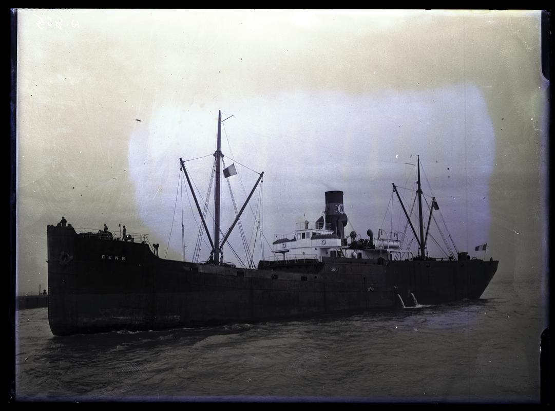 Port Broadside view of S.S. CENS, c.1936.