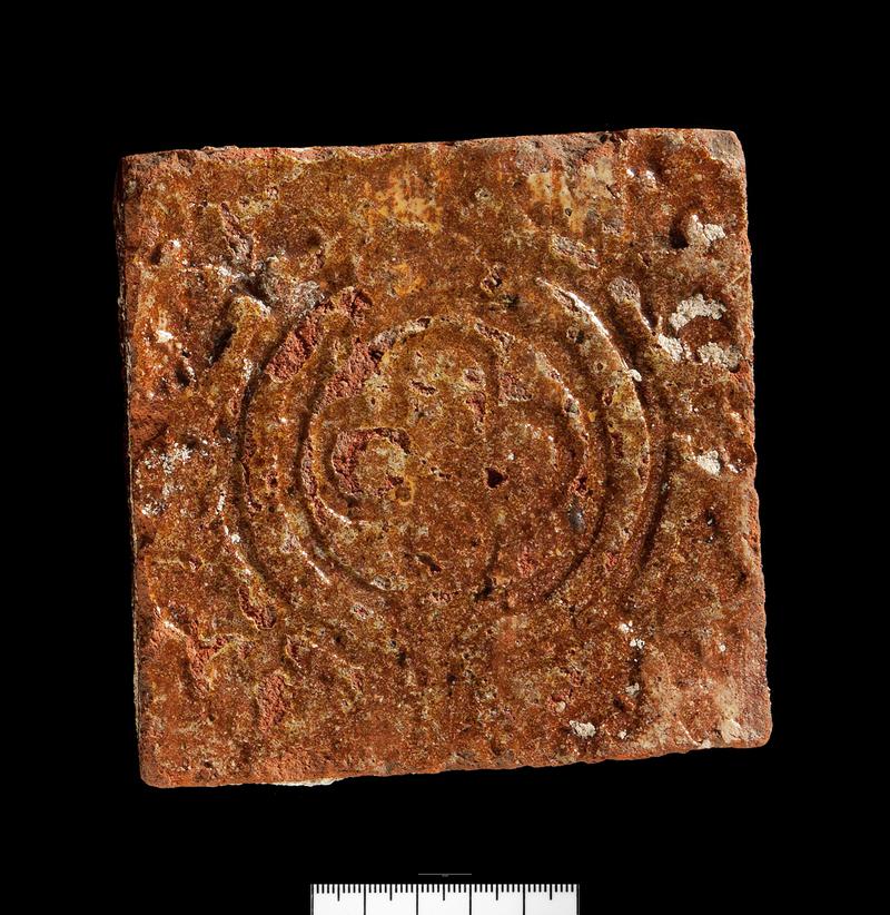 Medieval ceramic floor tile